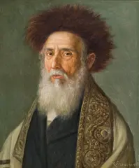 Konstantin Szewczenko, Portrait of a Rabbi, oil on panel