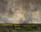 Toni von Stadler, Landscape with thunderclouds, 1906, oil on canvas