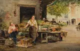 Emil Barbarini, Market scene
