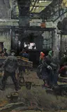 Adolf Aleksejev, Factory building, 1960, Öl auf Leinwand auf Platte