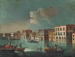 circle of Francesco Tironi, Pair of Venice vedutes, oil on canvas