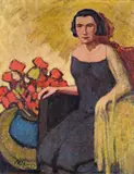 Artur Nikodem, Portrait of Emilie Lübcke, 1922, oil on canvas