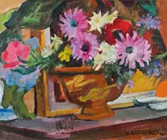Willy Eisenschitz, Flower still life, oil on canvas