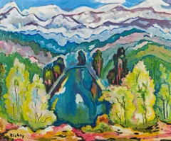 Rudolf Richly, Landscape, oil on canvas on board
