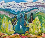 Rudolf Richly, Landscape, oil on canvas on board