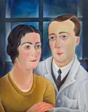 Carry Hauser, Double portrait of the artist and his wife, 1926, oil on canvas