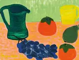Gerhild Diesner, Still life with green jug, 1986, oil on canvas