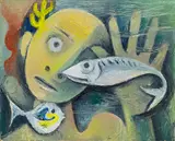 Carry Hauser, Drowned victim, 1961, oil on board