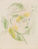 Anton Faistauer, Head of a girl