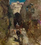 Horseman by Edmund Pick-Morino, oil on canvas, offered Jan 2014