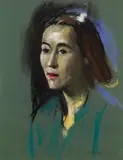 Josef Dobrowsky, Portrait of Marian Spater Magg, 1947, pastel on paper