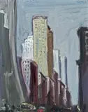 Georg Eisler, New York, 1979, oil on canvas