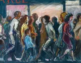 Georg Eisler, Via del Coroso, 1973, oil on canvas