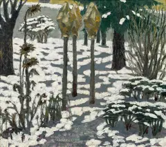Adolf Böhm, My garden, oil on canvas
