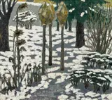Adolf Böhm, My garden, oil on canvas