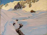Winter landscape, Walserthal by Carl O’Lynch of Town, oil on canvas, sold Jan 2014
