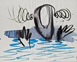 Untitled by Siegfried Anzinger, 1983, mixed technique on paper, sold Jan 2014