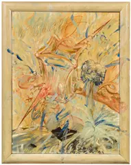 Christian Ludwig Attersee, Wanderwasser, 1980, acrylic, varnish on canvas