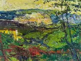 Hans Andreas, View over Kalksburg, 1989, oil on canvas
