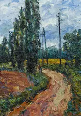 Hans Andreas, Avenue, 1981, oil on hardboard
