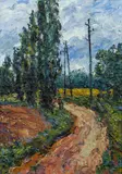 Hans Andreas, Avenue, 1981, oil on hardboard