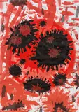 Untitled by Gunter Damisch, 1993, mixed technique on paper, sold Jan 2014