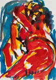 Otto Muehl, Untitled, 1987, watercolour on paper