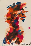 Untitled by Otto Muehl, 1983, waterclour on paper, offered Jan 2014