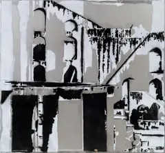 Jaipur - Sternwarte by Wolfgang Uranitsch, 1999, acrylic, varnish, spray on iron, sold Jan 2014