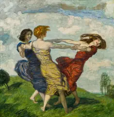 Franz von Stuck, Ring a Ring of Roses, 1910, oil on panel