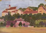 Egon Schiele, Neulengbach, 1909, oil on cardboard