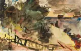 Lovis Corinth, Walchensee, 1923, watercolour on paper