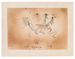 Paul Klee, Ausritt auf dem Oger (new version), 1925, watercolour on paper on cardboard