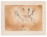 Paul Klee, Ausritt auf dem Oger (new version), 1925, watercolour on paper on cardboard