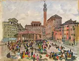 Oskar Laske, Siena, Piazza del Mercato