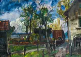 Rudolf Wacker, Waterside, 1935, oil on cardboard