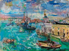 Oskar Kokoschka, Venice, Bacino di San Marco, 1948, oil on canvas
