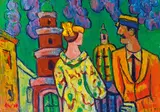 Rendez-vous by Alfred Wickenburg, 1977, oil on canvas, sold Nov 2013