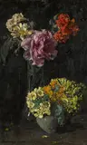 Josef Stoitzner, Still life with flowers, 1924, oil on cardboard