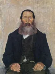 Franz Wiegele, Portrait of Lorenz Schwei, 1908, oil on canvas