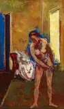 Standing nude by Joseph Floch, 1958, oil on canvas, sold Nov 2013