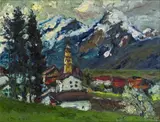 Karl Stark, Landscape (Drautal) with church
