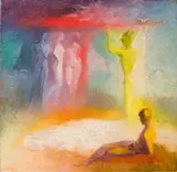Georg Jung, The judgement of Paris, 1949, oil on canvas