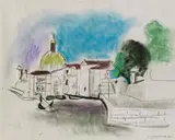 Josef Dobrowsky, Venice, 1935, pastell on paper