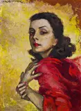 Alice Katscher Reischer, Tamara Toumanova, oil on panel