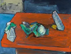 Alois Riedl, Still life, 1969, oil on fiberboard