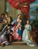 Hans Rottenhammer, The Mystical Marriage of Saint Catherine, oil on copper