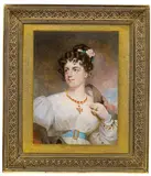 attributet to Ferdinand Georg Waldmüller, Portrait of a Lady, watercolour on ivory