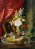 Franz Xaver Petter, Still Life with flowers and book