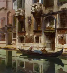 Luigi Selvatico, Canal in Venice, 1905, oil on canvas